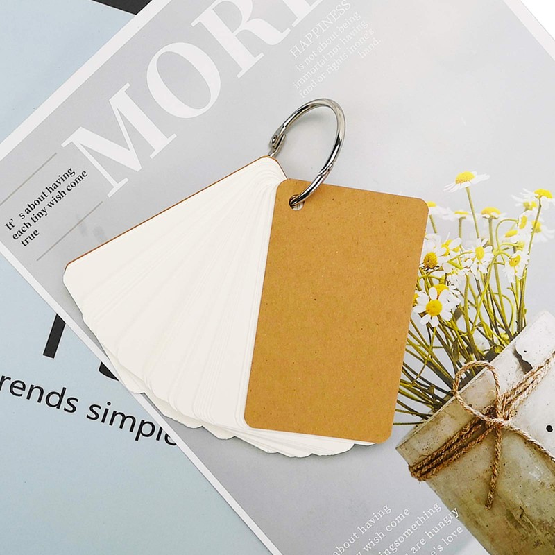 Chris-Wang 200 Sheets Hole Punched and Perfed Words Study Card