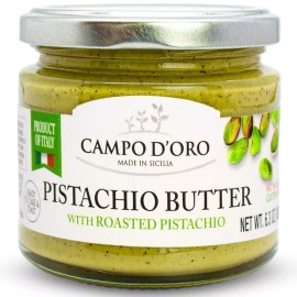 CAMPO D'ORO Green Food Pistachio Cream Sweet Spread 6.35 Ounce Velvety Nutty Flavor
