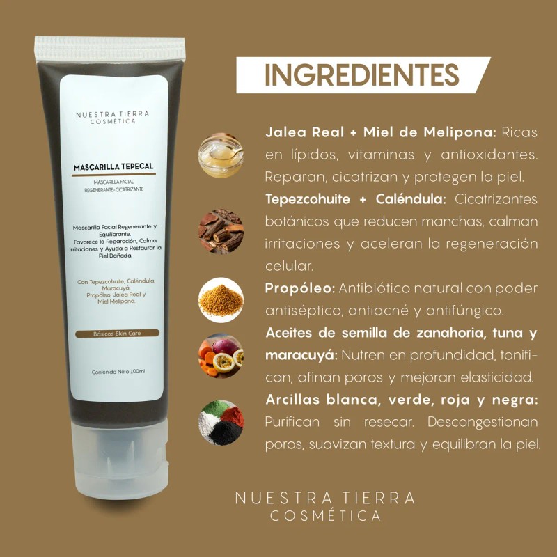 Mascarilla Regenerante Tepezcohuite Jalea Real