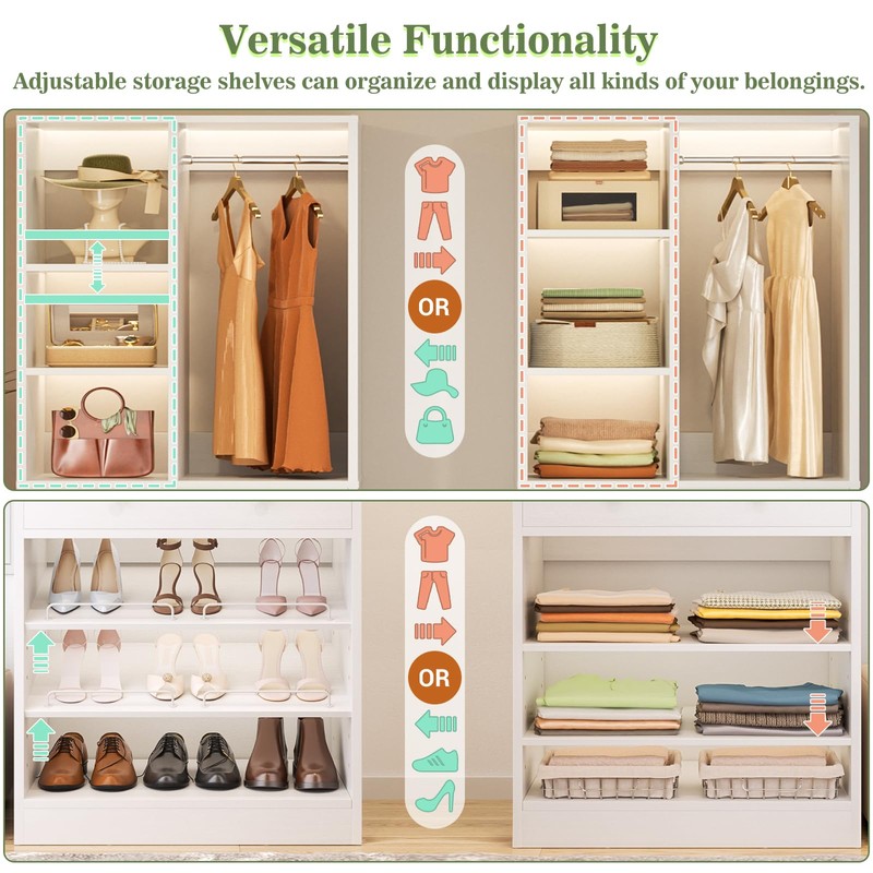 Closet System, 28"/2.4 FT Small Closet Organizer System with Drawers
