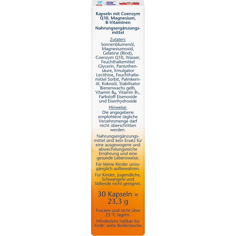 Doppelherz Coenzym Q10 + Magnesium EXTRA – Mit Magnesium als