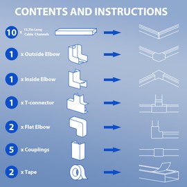 Cord Cover Wall Kit, TV Cord Hider for 1 Thick Cord, 157in Wire Covers for Cords, YCLYC Cable Hider for Wall Mount TV, Wall Cable Concealer, Cable Cover Cable Raceway 10 x L15.7”, W0.78” H0.4” Beige