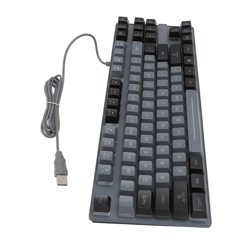 Gaming Keyboard 87 Keys ABS Keycaps RGB Backlit Contrast Color