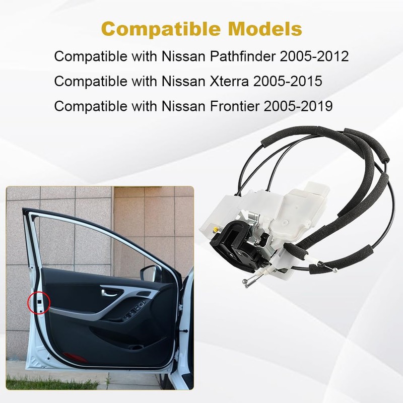 WMPHE Front Left Driver Side Lock Actuator Compatible with Nissan