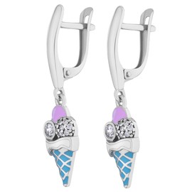 JC Jeweller Carat, Girls' Earrings, Children's Earrings for Girls, Stud Earrings Girls Silver 925, Earrings Animals, Children's Earrings, Earrings Real Silver Children's Enamel, Silver