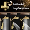 10'' Square Rain Shower Heads with Handheld, High Pressure Shower