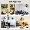 Fansdrick 23" Wall Mount Fan with Light,3 CCT, Dimmable,Quiet 6