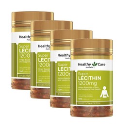 Healthy Care Super Lecithin 1200mg capsules, 100 tablets, 4 pieces / 헬시케어 수퍼 레시틴 1200mg 캡슐, 100정, 4개