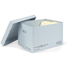 Gaylord Archival Blue Record Storage Carton 12W x 15L x 10"H (Single Box)