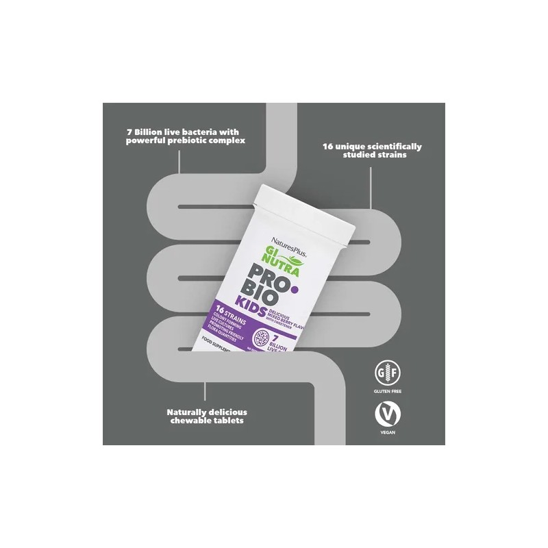 Probióticos Naturales Masticables Para Niños Sabor Bayas Mix Sabor