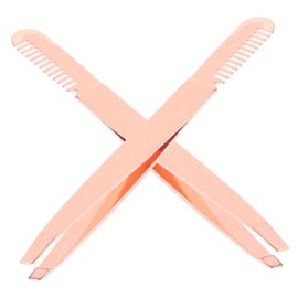minkissy 2pcs Tweezer Beauty Accessories Facial Hair Splinter Eyebrow Remover Eyebrow Scissors Eyelashes Remover for Extensions Hair Removal Oblique Tip Stainless Steel Man