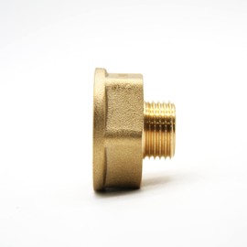 DOJA Barcelona | M-H Reducer Sleeve | 3/4 to 1 Adapter | Pipe Reductions | Brass | Connector for Shower Tap, Shower Hose, Shower Head with Hose, Washing Machine Drain and Garden Tap
