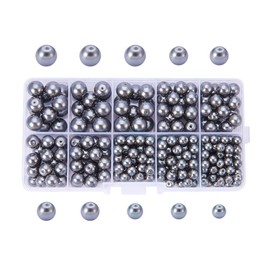 PandaHall Elite Environmental Dyed Glass Pearl Round Beads, Mixed Colours