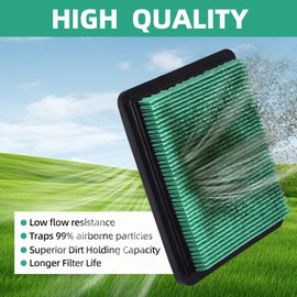 17211-ZL8-023 Lawn Mower Air Filter for Honda GXV57 GCV160 GC135 GCV135 GC160 GC190 GCV190 Engine 17211-ZL8-000, 17211-ZLA-003, 17211-ZE8-000, 17211-ZL8-003 5 Pack with Fuel Filter Clamps