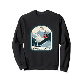 Ski Switzerland Retro Vintage Style Swiss Skiing Sweatshirt