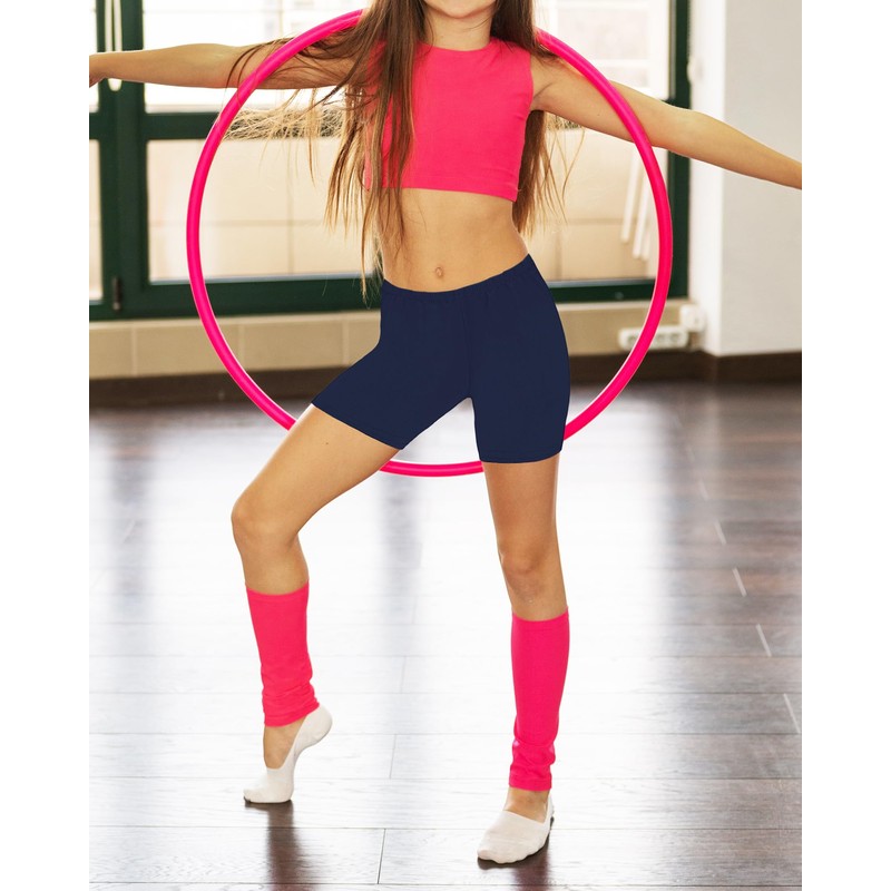 Auranso - Pantalones cortos de bicicleta para niñas, transpirables y