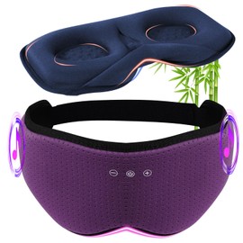 Sleep Headphones Bluetooth 5.4 3D Sleep Mask, up to 15-Hour Stand-by Bluetooth Eye Masks, Wireless Earphones Eye Mask for Sleeping,Cool Tech Gadget Travel Essentials 2 Replaceable 3D Eye Cup pads