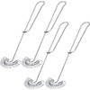 Scandinavian Type Flat Whisk Handheld Stainless Steel Wire Egg Whisk Small Whisk Whipper Flat Spring Coil Whisk Egg Frother, Milk and Egg Beater Blender 10 Inch (2)