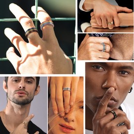 Prosteel Pride Rings for Women Girls Lesbian Jewellery Rainbow Ring Stainless Steel Fidget Rings