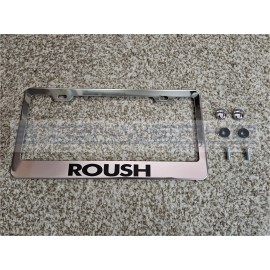 SIGNWERKZ Roush Black Chrome Stainless Steel US/Canada License Plate Frame