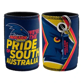 Adelaide Crows AFL Footy Stubby Holder Can Cooler with Bottle Opener