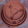 Bloem Round Planter Caddy with Wheels: 16" - Terra Cotta