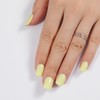 evpct Pale Yellow Glossy Press on Nails Short Square, Glossy