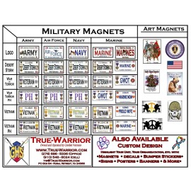 Marine - Combat Action Ribbon - Magnetic Car Sign - 6in X 3.75in