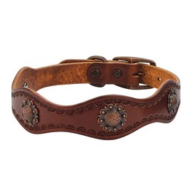 Weaver Leather Sundance Dog Collar, 3/4 x 17-Inch, Brown