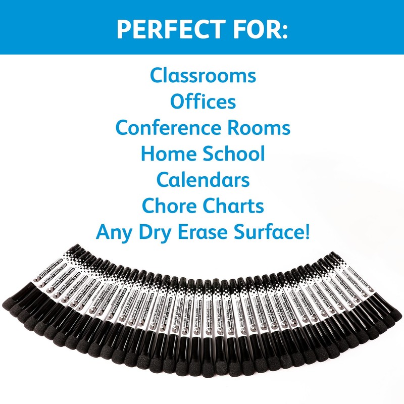 Glassboard Studio Black Fine Tip Dry Erase Markers Bulk 36-Pack