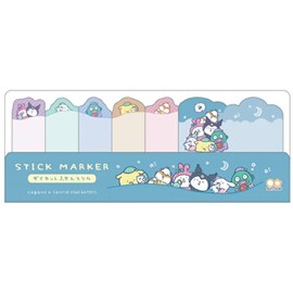 Sunstar Stationery S2835487 Nagano x Sanrio Character Sticky Notes, Die-Cut Sticky Notes, Slim Type, Nemuine