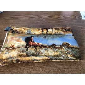 Handmade rice flax heat pad hot/cold shoulder neck wrap pack Bag  21x6''horses equestrian