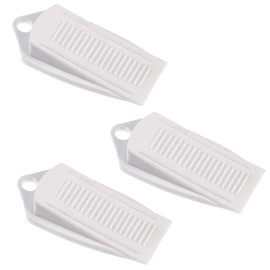 3 Pack Door Stop Wedge, Anti-Slip Rubber Doorstopper Heavy Duty Door Jammer for Home/School/Office (White)