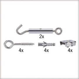 Paulmann 17803 System Accessories, Tension mounting Set Ceiling lamp Chrome Hallway Metal Wire Cable, Silver