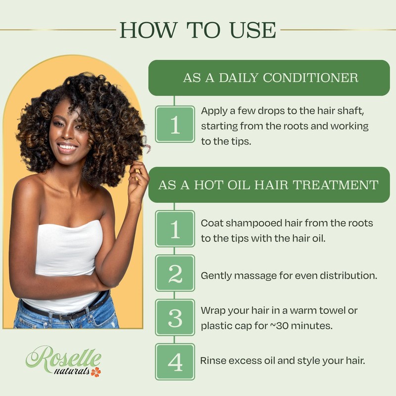 Roselle Naturals Chadian Hair Oil for Hair Growth 8 Fl