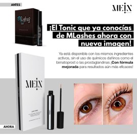 Tonic Mein x MLashes, serum para hacer crecer las pestañas de manera natural y fortalecerlas.