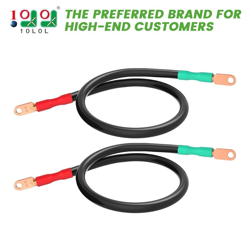 10L0L Golf Cart Pure Copper Battery Cables Compatible with EZGO