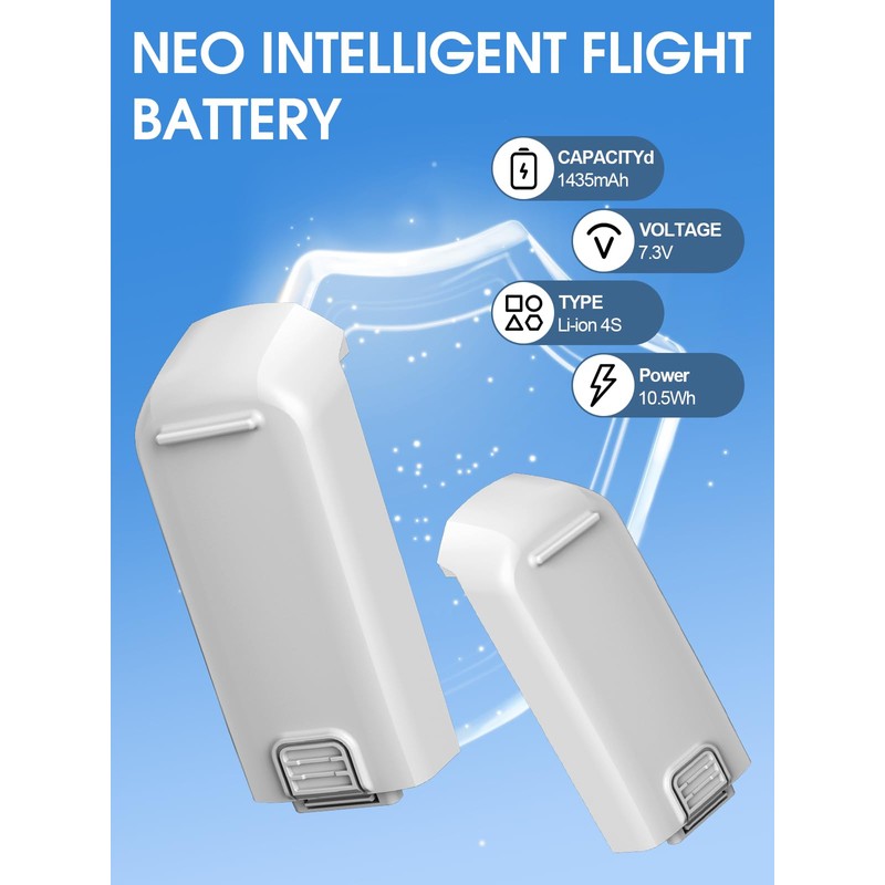 anegine Neo Battery 2-Pack 1435mAh 7.3V Intelligent Flight Battery for