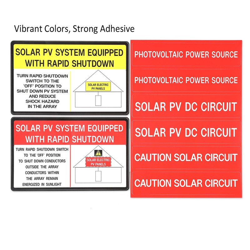 Photovoltaic Solar System Installer Label Kit | 2020 | 2017
