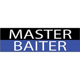 Rogue River Tactical 10in x 3in Large Funny Auto Decal Fish Bumper Sticker Fishing Master Baiter Car Truck Boat RV Rod (Master Baiter)