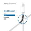 Deleycon Toslink Cable with Nylon and Metal Connectors Black