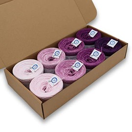 Wunderkiste Colour Gradient Yarn, 3-Ply 2,000 m, (8 x 250 m) 400 g, Bob Colour Gradient Yarn for Knitting and Crocheting (WU0060)