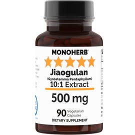 MONOHERB Jiaogulan Extract 500 mg - 90 Veg Capsules - Gynostemma Pentaphyllum - 90 Servings