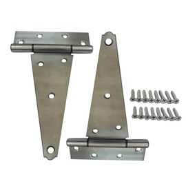 QCAA Stainless Steel Extra Heavy Tee Hinge, (2pack(8"), Stainless Steel)