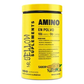 Aminoácidos Deportivos Mr. Yellow Naranja Sin Gluten 1g                                                                                               