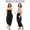 likemary 2 en 1 algodón harén Pantalones o Bandeau Jumpsuit,