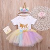 BOEBNOZCV Toddler Baby Unicorn 1st Birthday Outfit Newborn Baby Girl