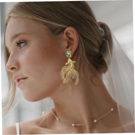 FOMIYES Chinese Style Fish Earrings for Women Unique Animal Design Vibrant Color Elegant Ear Decorations for Parties and Special Occasions