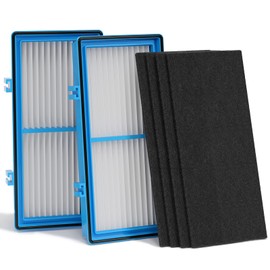 Leemone Aer1 Filter Replacement for Holmes Air Purifiers, 2 True HEPA Filters + 4 Carbon Booster Filters, HAPF30AT