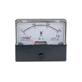 JZK 670 style AC 300V Voltmeter Analog Panel, AC 0-300V voltage meter, 300 volt Rectangle Volt Pointer Meter DH-670, Plastic Housing voltage Tester Gauge